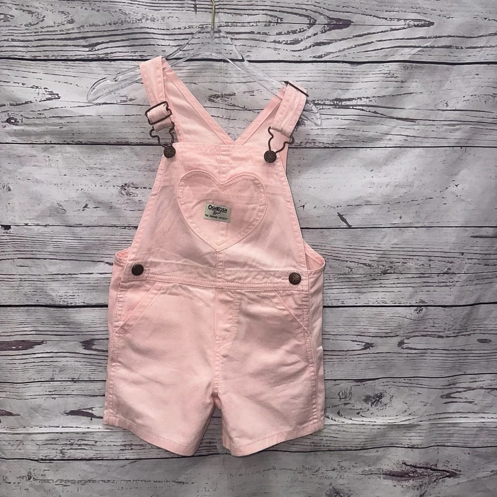 Oshkosh B’Gosh Girls Pink Shortalls Size 3T